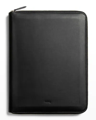 Bellroy Men's Work Folio A5 Leather Zip Tech Organizer Case In Black