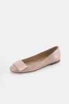 Bells & Becks Emma Ballerina Flat With Tab In Pink