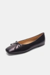 Bells & Becks Felicia Square Toe Ballerina Flat In Black