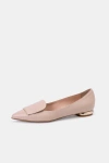 Bells & Becks Lia Pointed Toe Loafer In Nude