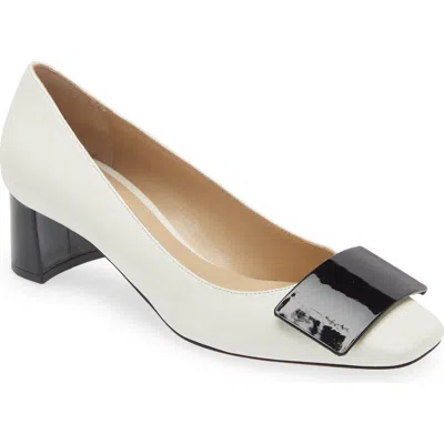Bells & Becks Sofia Square Toe Pump In White