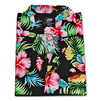 Bellus Domina Women's Black / White Black  Floral Unisex Hawaiian Shirt In Multi