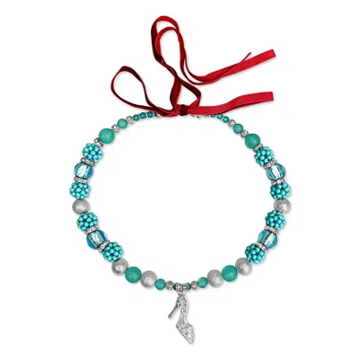 Bellus Domina Women's Cinderella Themed Blue Necklace