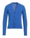 Bellwood Man Cardigan Blue Size 40 Wool In Blue