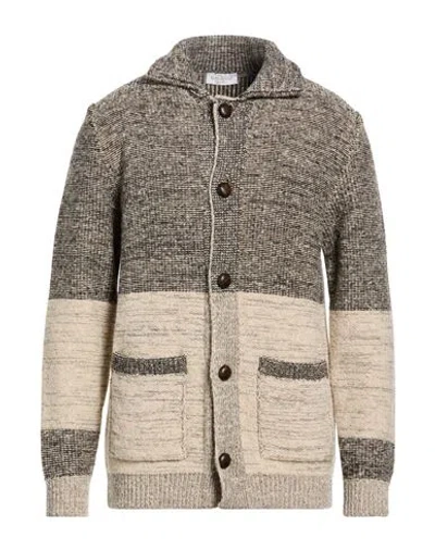 Bellwood Man Cardigan Ivory Size 38 Virgin Wool, Nylon In Brown