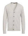 Bellwood Man Cardigan Light Grey Size 44 Wool