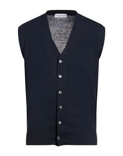 Bellwood Man Cardigan Midnight Blue Size 38 Cotton