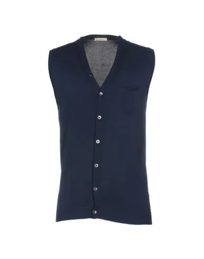 Bellwood Man Cardigan Midnight Blue Size 40 Cotton