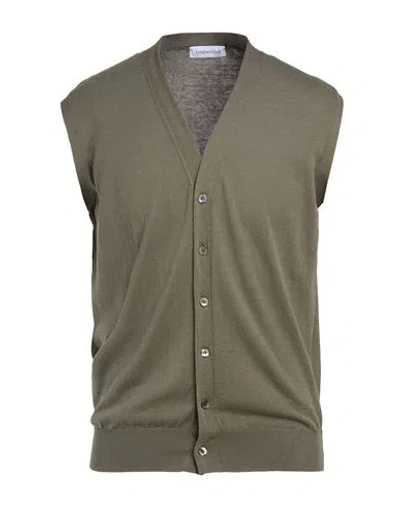 Bellwood Man Cardigan Military Green Size 42 Cotton