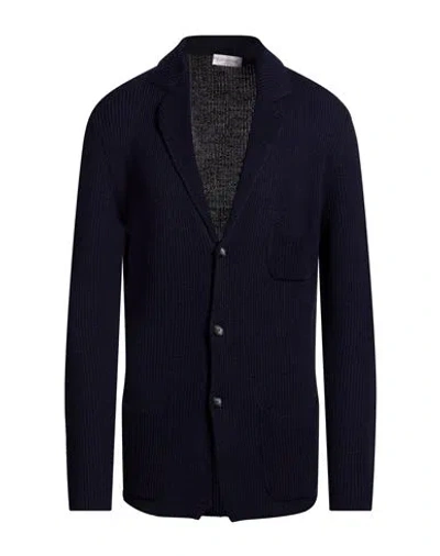 Bellwood Man Cardigan Navy Size 38 Merino Wool, Acrylic In Blue