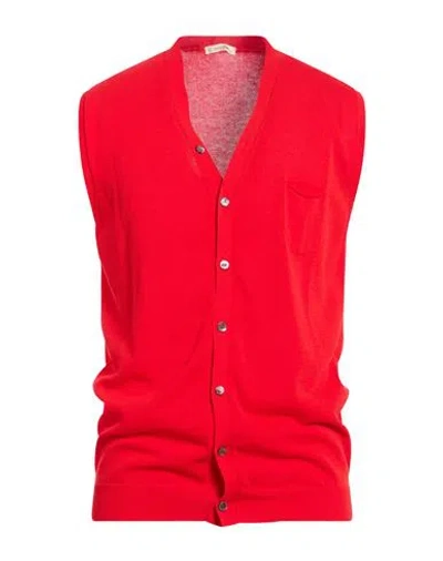 Bellwood Man Cardigan Red Size 40 Cotton