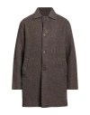 Bellwood Man Coat Dark Brown Size 40 Polyester, Wool In Brown