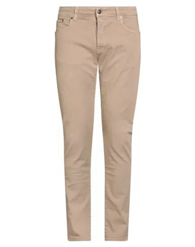 Bellwood Man Pants Sand Size 40 Cotton, Elastane In Neutral