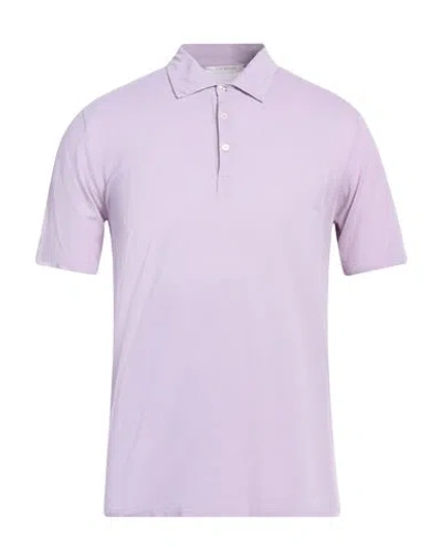 Bellwood Man Polo Shirt Lilac Size 46 Cotton In Purple