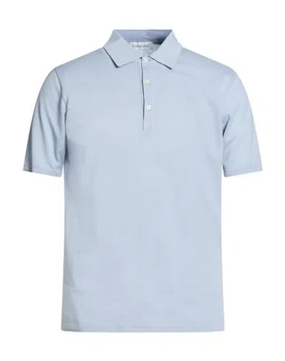 Bellwood Man Polo Shirt Pastel Blue Size 46 Cotton