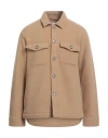 Bellwood Man Shirt Camel Size 40 Polyester, Wool
