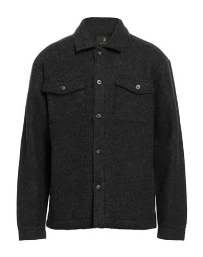 Bellwood Man Shirt Charcoal Size 40 Polyester, Wool In Gray