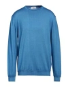 Bellwood Man Sweater Azure Size 48 Virgin Wool In Blue