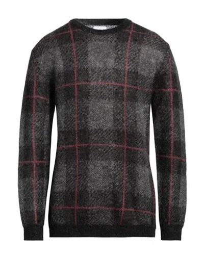 Bellwood Man Sweater Black Size 44 Mohair Wool, Polyamide, Merino Wool In Gray