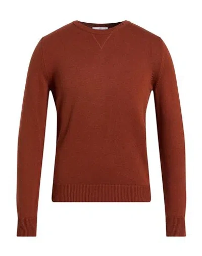 Bellwood Man Sweater Brick Size 36 Cotton, Cashmere In Red