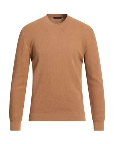 Bellwood Man Sweater Camel Size 40 Cotton, Cashmere In Brown