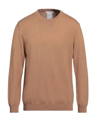 Bellwood Man Sweater Camel Size 44 Cashmere, Silk In Brown