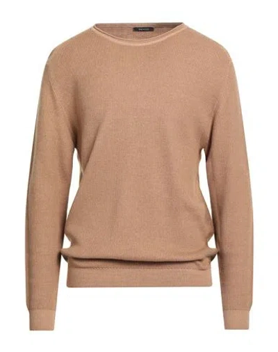 Bellwood Man Sweater Camel Size 44 Merino Wool