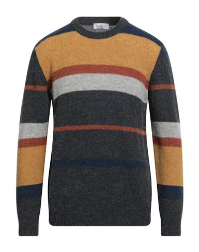 Bellwood Man Sweater Charcoal Size 44 Virgin Wool In Multi