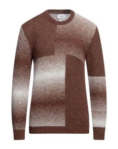 Bellwood Man Sweater Chocolate Brown Size 40 Alpaca Wool, Polyester