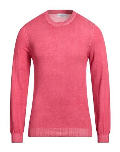 Bellwood Man Sweater Coral Size 42 Cotton In Red