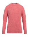 Bellwood Man Sweater Coral Size 44 Virgin Wool