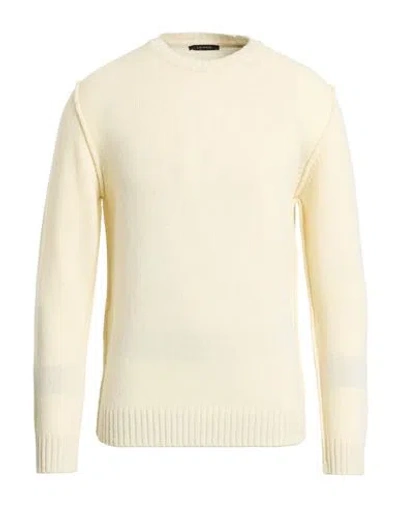 Bellwood Man Sweater Cream Size 40 Wool In Neutral