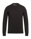 Bellwood Man Sweater Dark Brown Size 38 Merino Wool In Brown