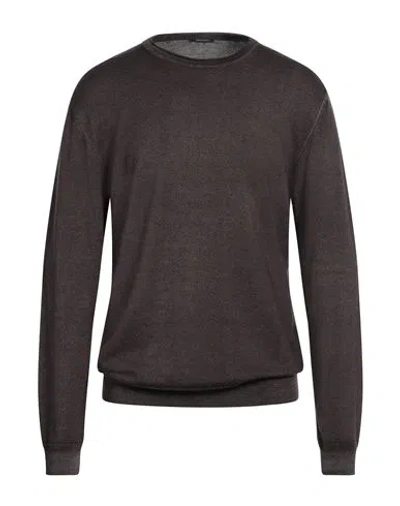 Bellwood Man Sweater Dark Brown Size 44 Merino Wool
