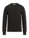 Bellwood Man Sweater Dark Brown Size 44 Virgin Wool, Nylon In Black