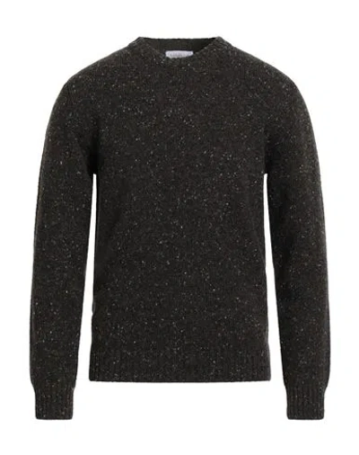 Bellwood Man Sweater Dark Brown Size 44 Virgin Wool, Nylon In Black