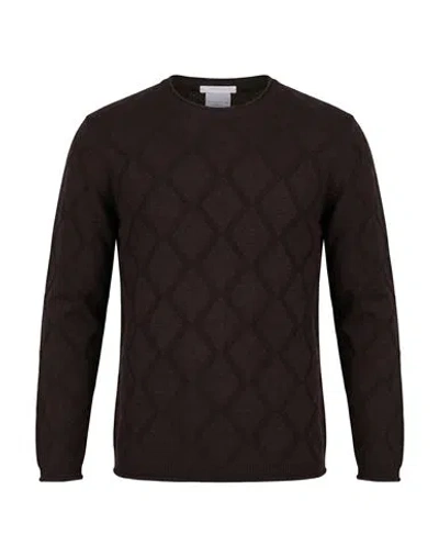 Bellwood Man Sweater Dark Brown Size 44 Wool, Viscose, Polyamide, Cashmere In Black