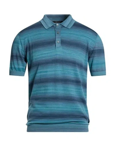 Bellwood Man Sweater Deep Teal Size 40 Cotton, Polyester In Blue