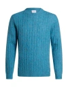 Bellwood Man Sweater Deep Teal Size 42 Wool In Green