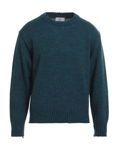 Bellwood Man Sweater Deep Teal Size Xl Acrylic, Alpaca Wool, Wool, Viscose In Green