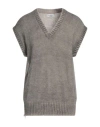 Bellwood Man Sweater Taupe Size L Acrylic, Alpaca Wool, Wool, Viscose In Grey