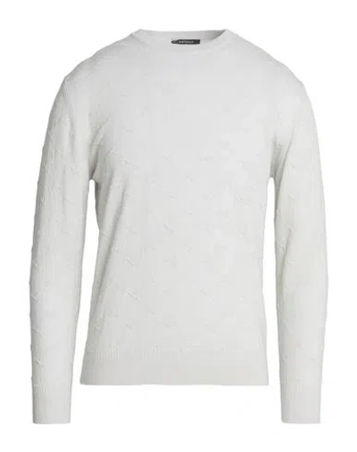 Bellwood Man Sweater Light Grey Size 36 Merino Wool In Multi