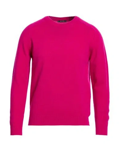 Bellwood Man Sweater Magenta Size 44 Wool, Cashmere In Pink