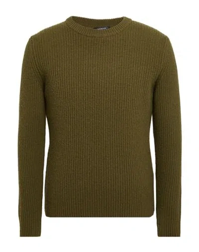 Bellwood Man Sweater Military Green Size 38 Virgin Wool