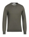 Bellwood Man Sweater Military Green Size 44 Merino Wool