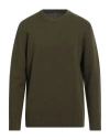 Bellwood Man Sweater Military Green Size 44 Wool In Green