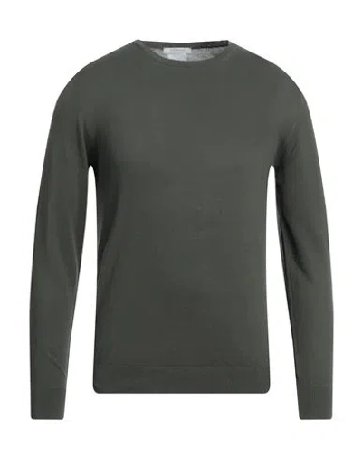 Bellwood Man Sweater Military Green Size 48 Cotton