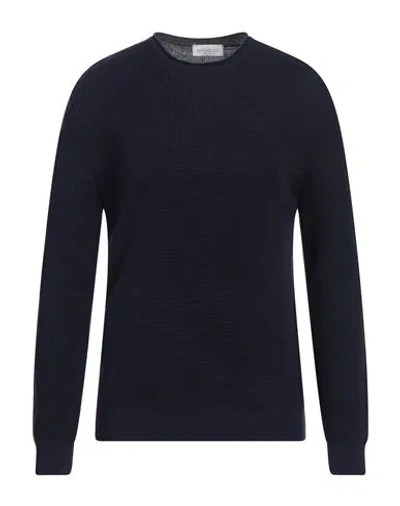 Bellwood Man Sweater Navy Size 36 Merino Wool, Acrylic In Navy Blue