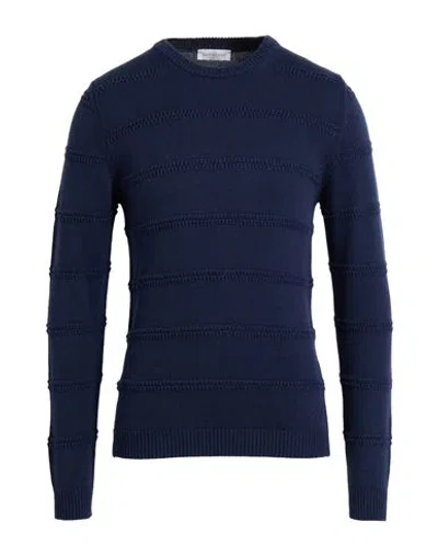 Bellwood Man Sweater Navy Size 36 Cotton, Cashmere In Blue