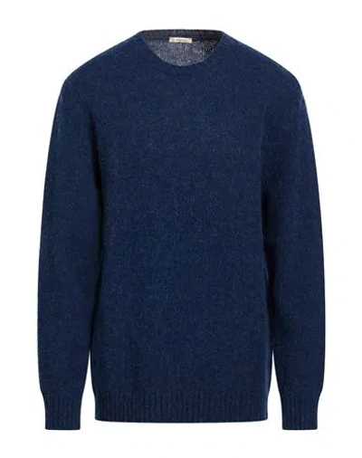 Bellwood Man Sweater Navy Size 40 Wool In Blue